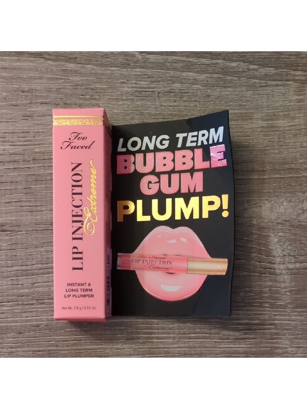 Too Faced Lip Injection Extreme Long Term Bubble Gum Plump Lip Plumper .10 Oz